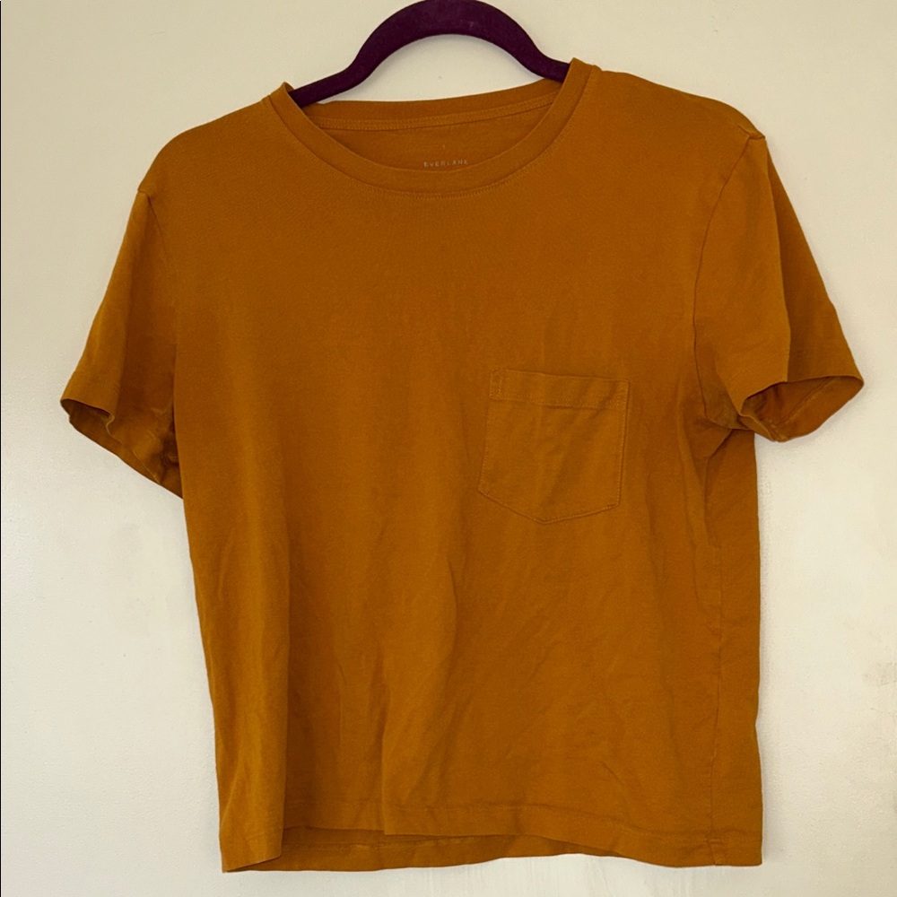 Everlane Box Cut Pocket Tee - Marigold